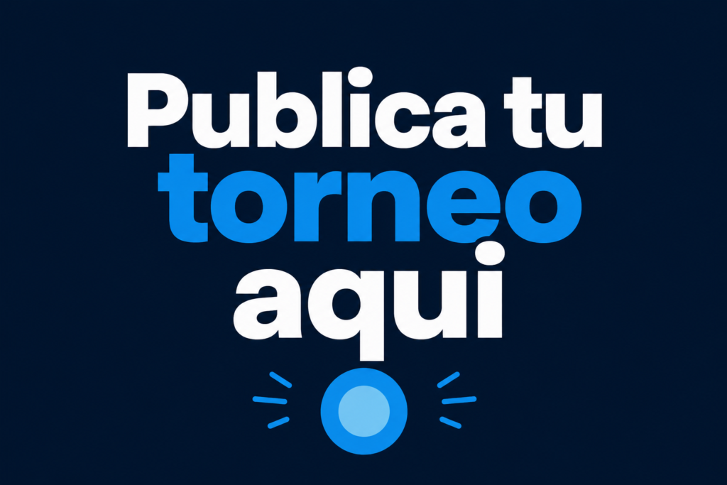 Publica GRATIS tu torneo aqui flyer